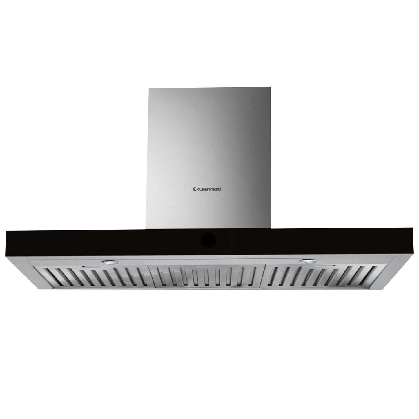 Kleenmaid 90cm wide Black Glass & Stainless Steel Wall Mounted Canopy Rangehood - RHSCK92