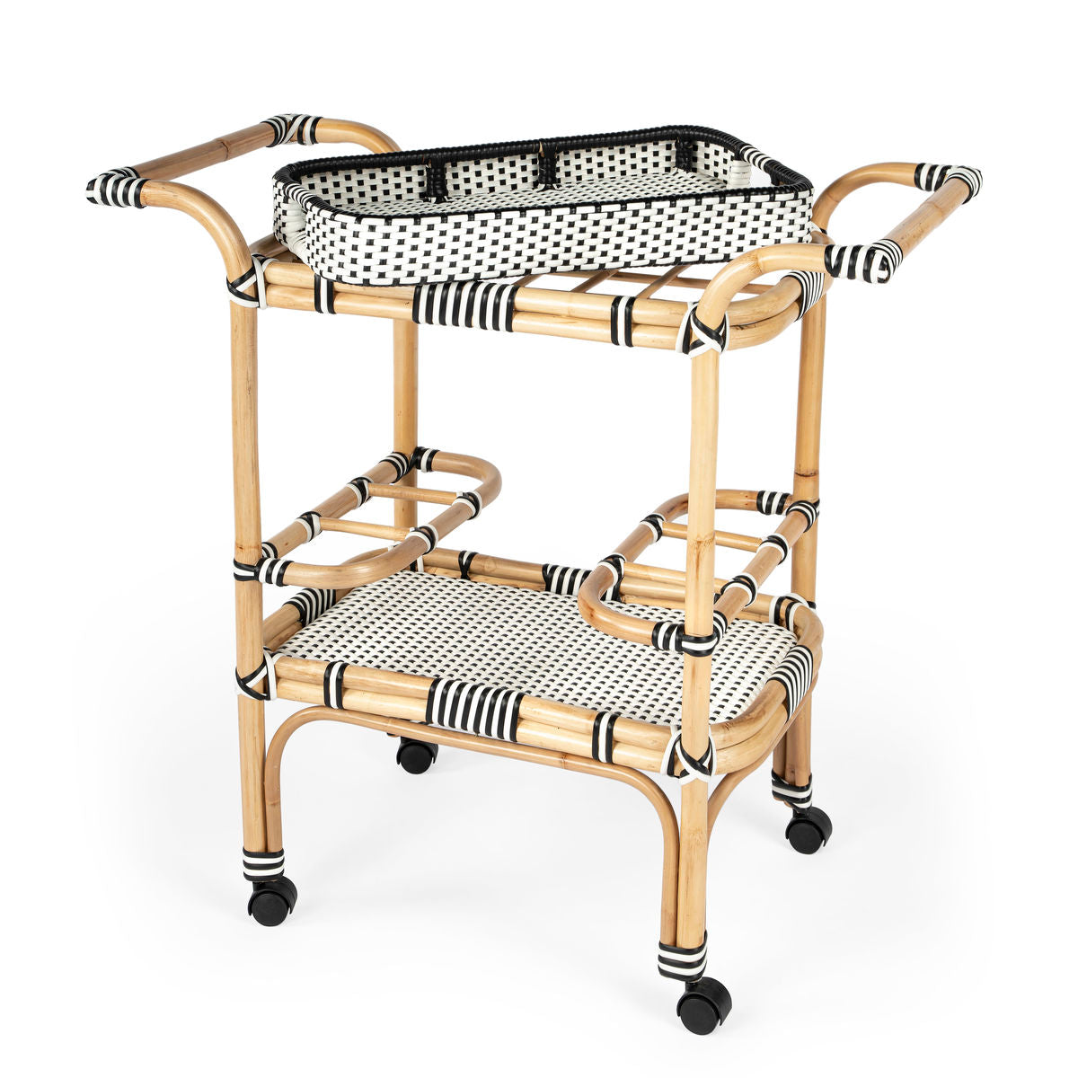 Butler Specialty Selena Rattan Bar Cart