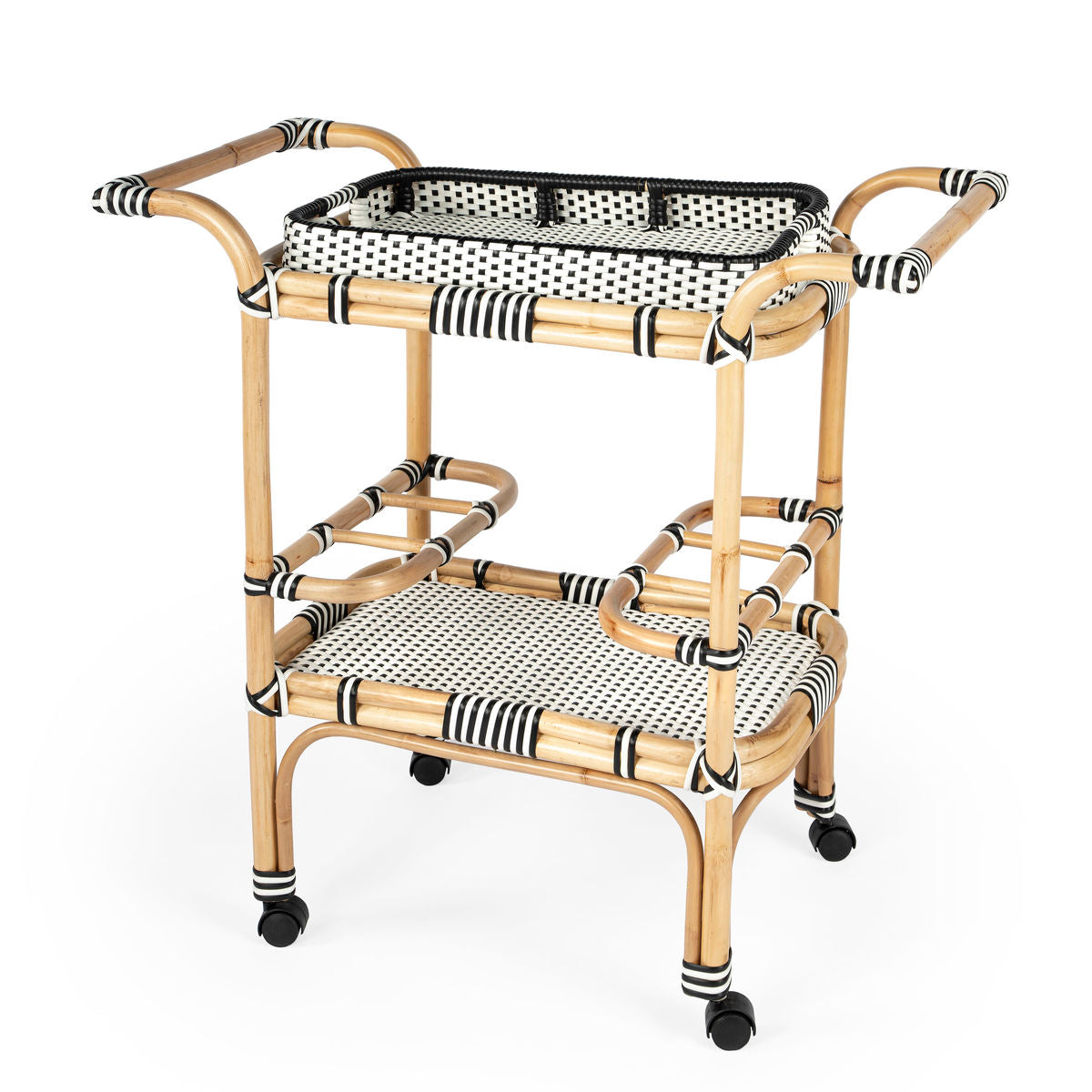 Butler Specialty Selena Rattan Bar Cart