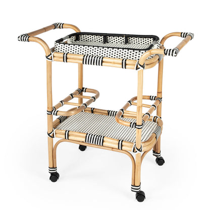Butler Specialty Selena Rattan Bar Cart
