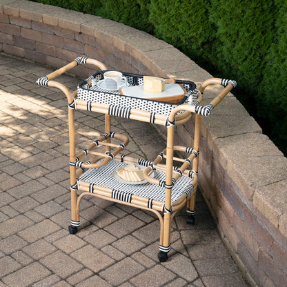 Butler Specialty Selena Rattan Bar Cart