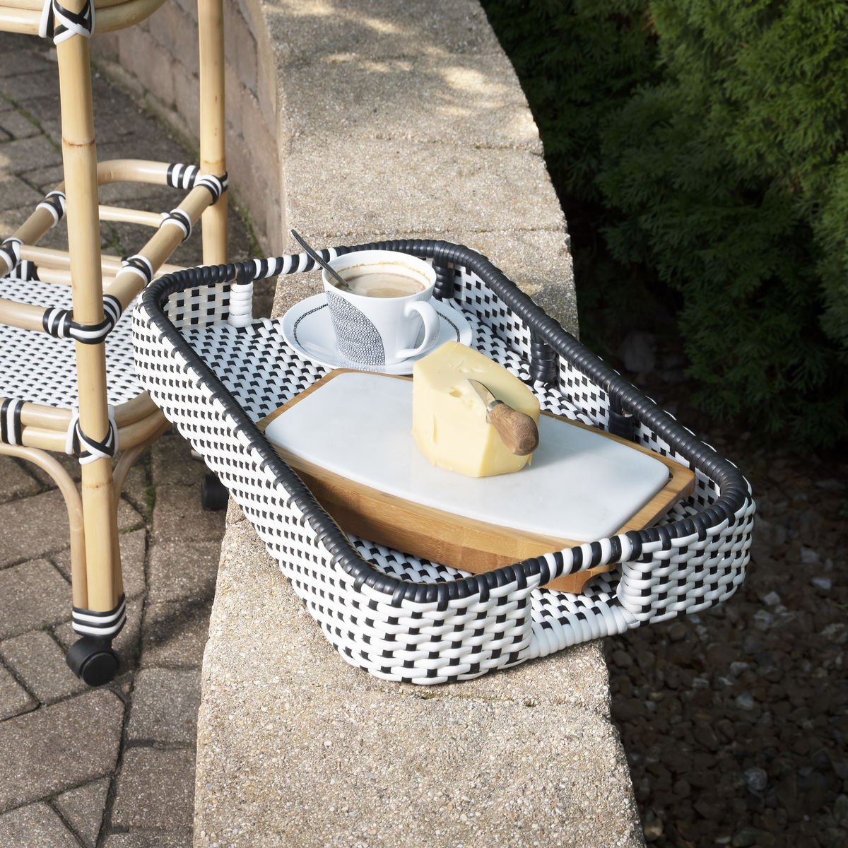 Butler Specialty Selena Rattan Bar Cart
