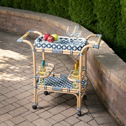 Butler Specialty Selena Rattan Bar Cart