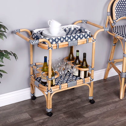 Butler Specialty Selena Rattan Bar Cart