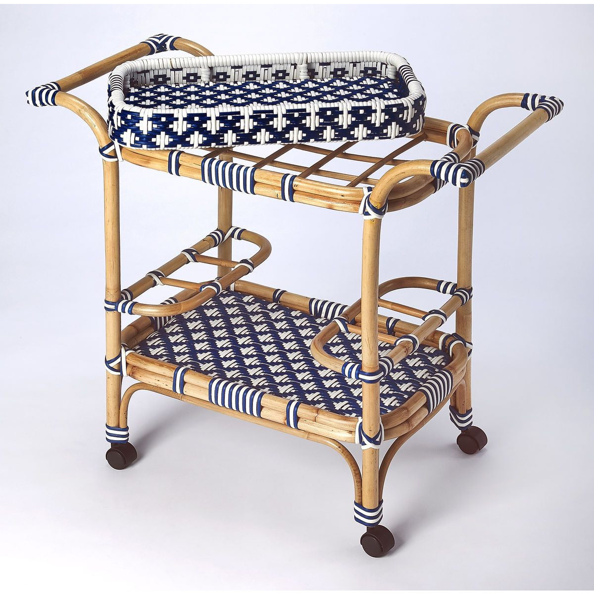 Butler Specialty Selena Rattan Bar Cart