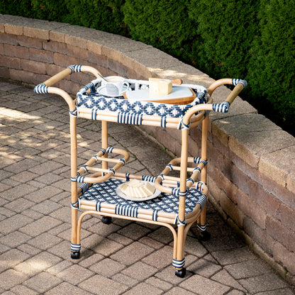 Butler Specialty Selena Rattan Bar Cart