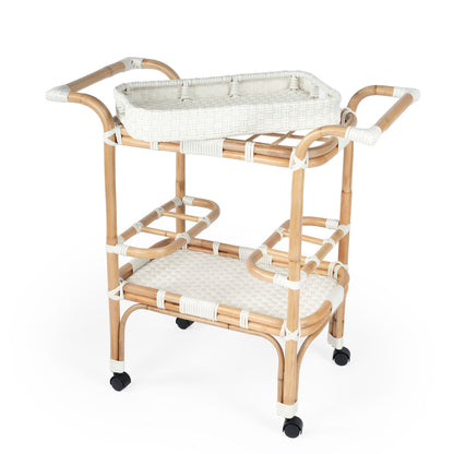 Butler Specialty Selena Rattan Bar Cart
