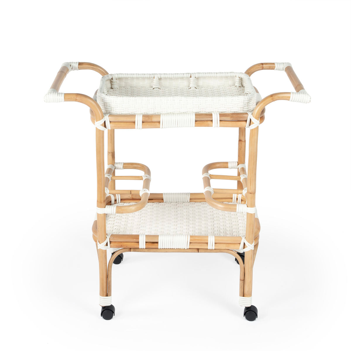 Butler Specialty Selena Rattan Bar Cart