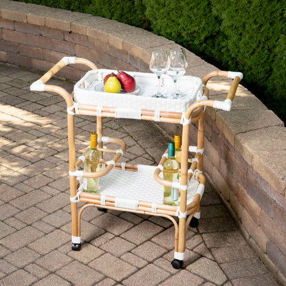 Butler Specialty Selena Rattan Bar Cart