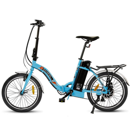 Ecotric 20inch Blue Starfish portable and folding electric bike - C-NSTA20LED-BL+EB-002-EC