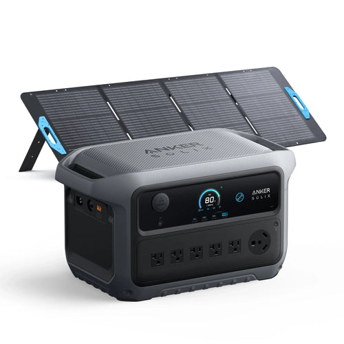 Aurora Generators SOLIX C2000 Gen2 Portable Power Station + 200w Solar Panel - B17831A4
