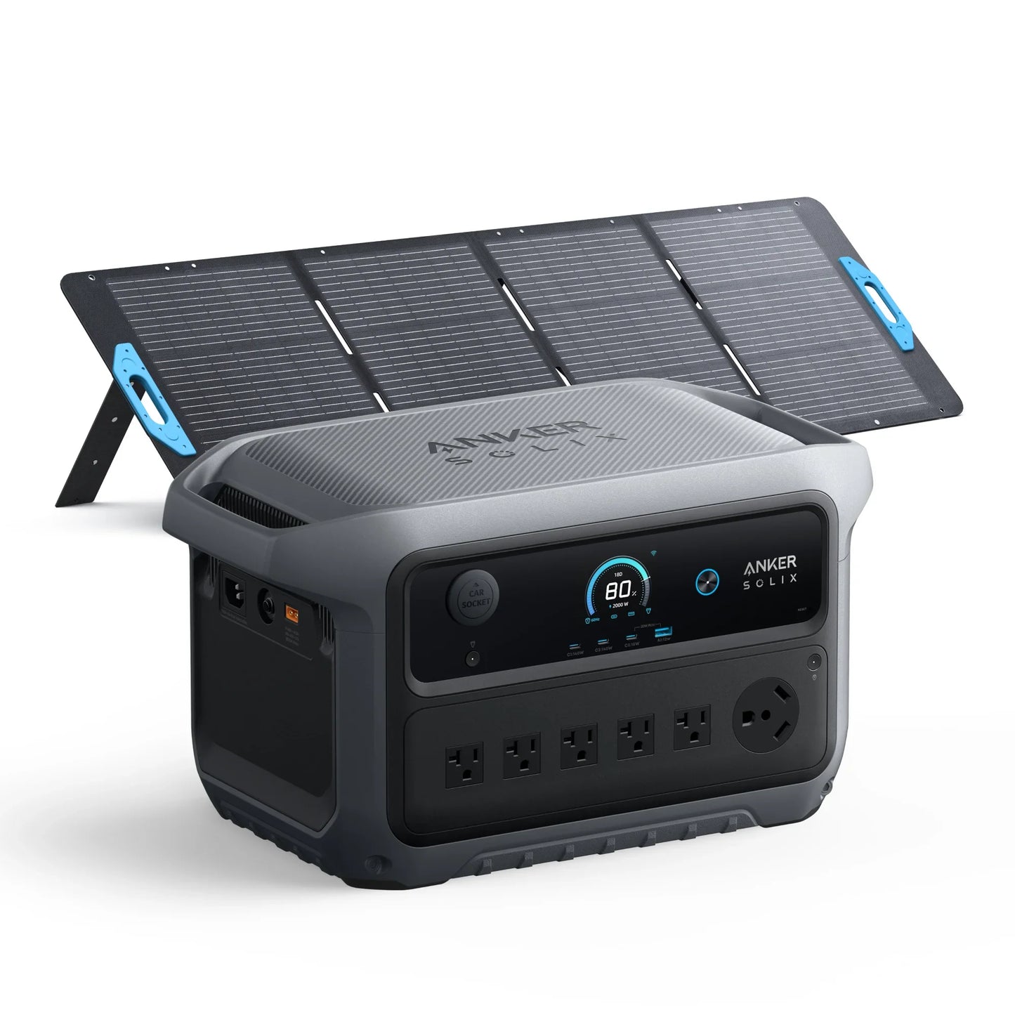 Aurora Generators SOLIX C2000 Gen2 Portable Power Station + 200w Solar Panel - B17831A4