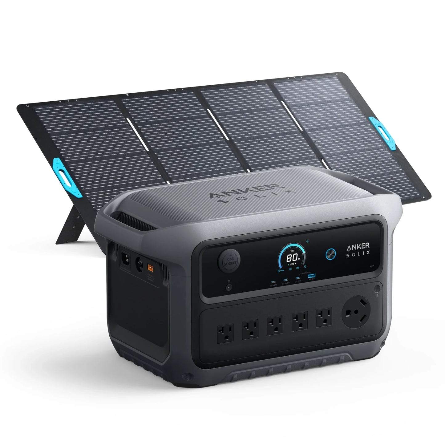 Aurora Generators SOLIX C2000 Gen2 Portable Power Station + 400w Solar Panel - B17831A2