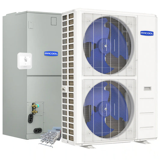 MRCOOL Hyper Heat 2nd Gen 48K BTU, 4 Ton, 16.5 SEER2 Heat Pump Condenser and Ducted Air Handler with 10kW Heat Kit  - C48HP230BL00H10