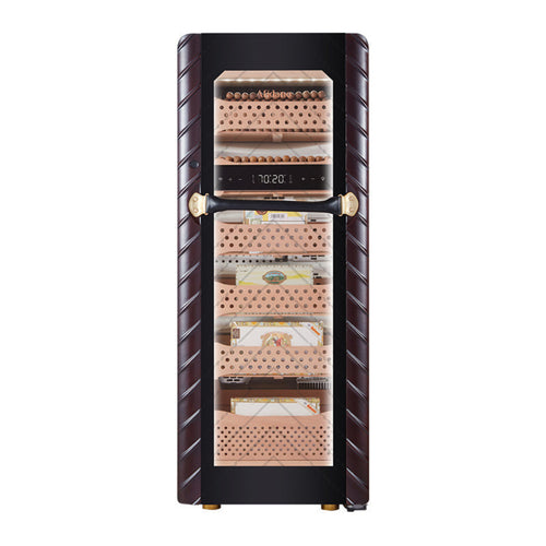 Afidano 1400 Ct Cigar Humidor Electric, Temperature and Humidity Control and Spanish Cedar Drawers - C5