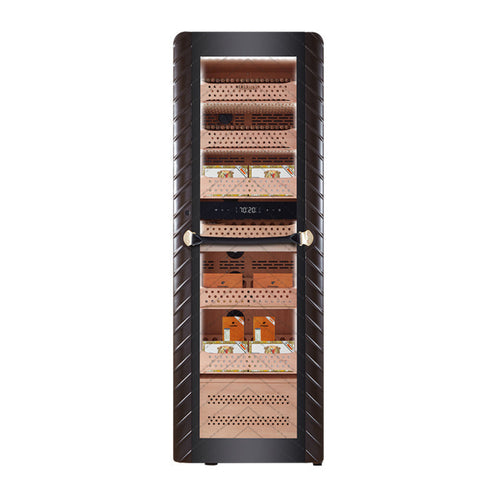 Afidano 2500 Ct Cigar Humidor Electric, Temperature and Humidity Control and Spanish Cedar Drawers - C8