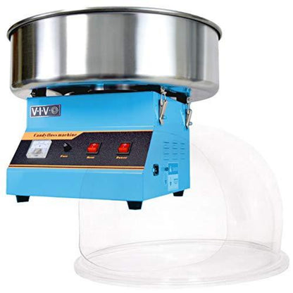 VIVO Electric Commercial Cotton Machine with Bubble Shield - CANDY-KIT-1