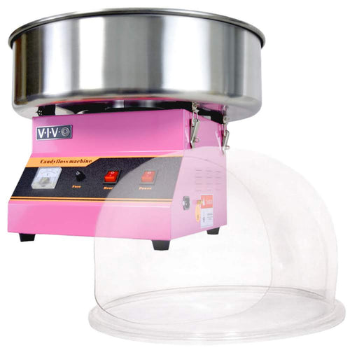 VIVO Electric Commercial Cotton Machine with Bubble Shield - CANDY-KIT-1
