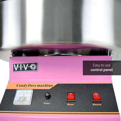VIVO Electric Commercial Cotton Machine with Bubble Shield - CANDY-KIT-1