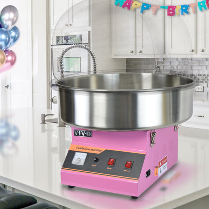 VIVO Electric Commercial Cotton Machine with Bubble Shield - CANDY-KIT-1