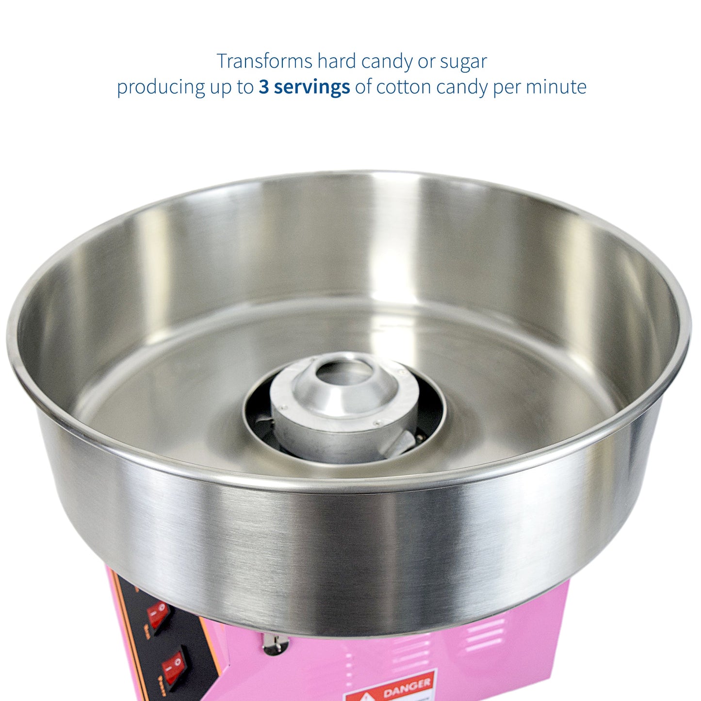 VIVO Electric Commercial Cotton Machine with Bubble Shield - CANDY-KIT-1