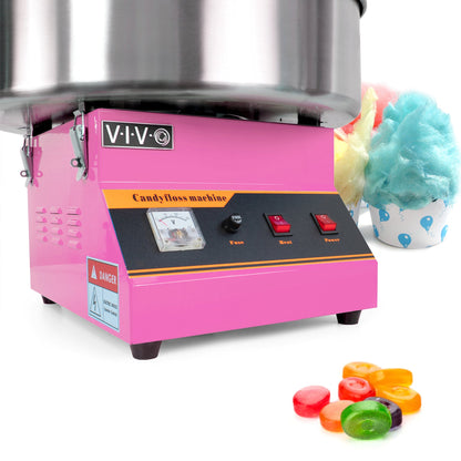 VIVO Electric Commercial Cotton Machine with Bubble Shield - CANDY-KIT-1