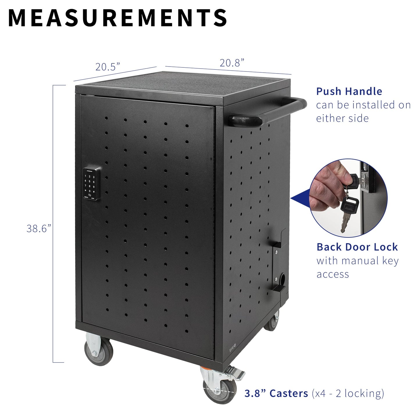 VIVO Laptop Charging with Keypad Lock - CART-LAPC1