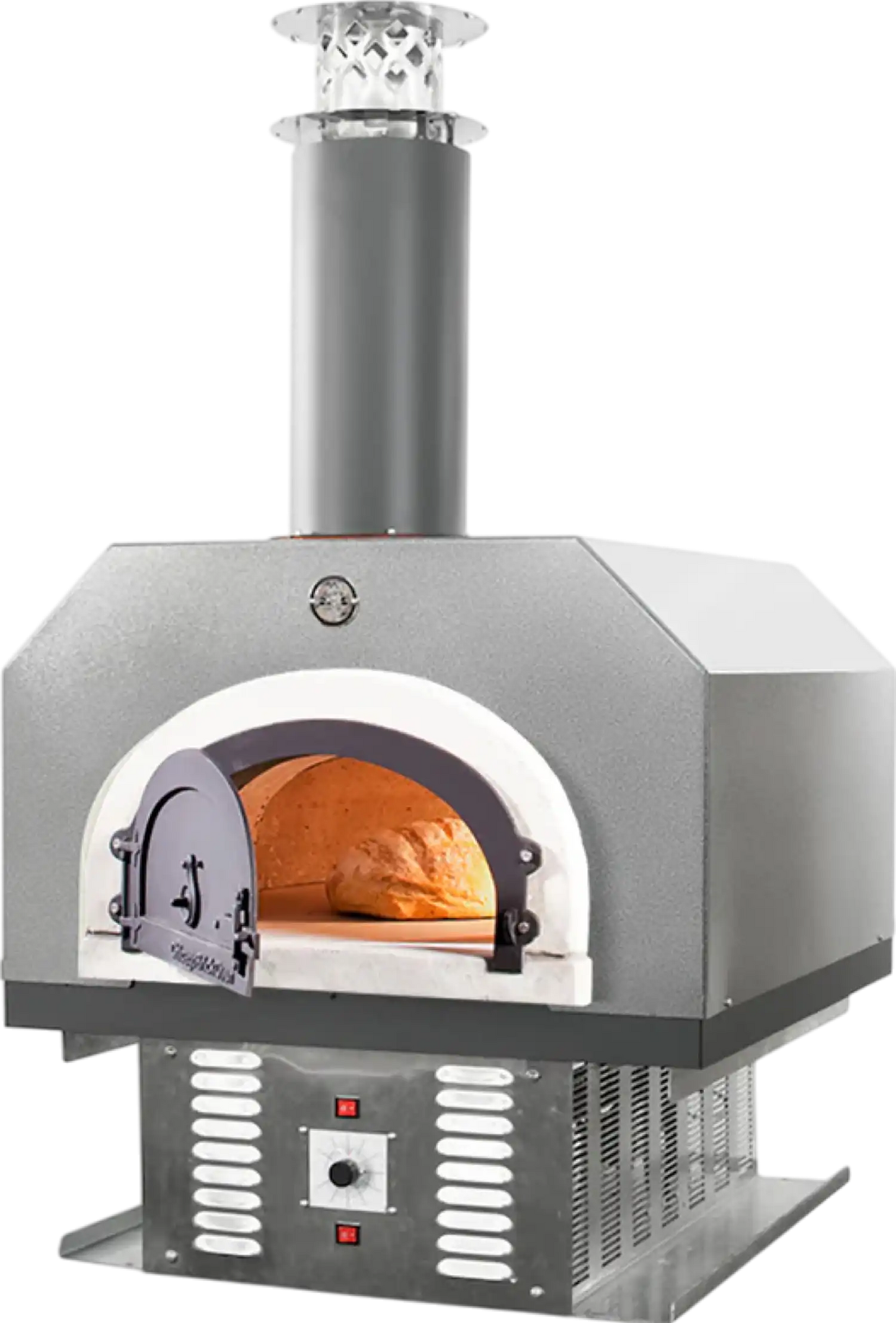 Richell Chicago Brick Oven CBO-750 Hybrid Countertop Pizza Oven Natural Gas Dual-Fuel 38" x 28" Residential Silver Vein New - CBO-O-CT-750-HYB-R-SILVER-NG-3000