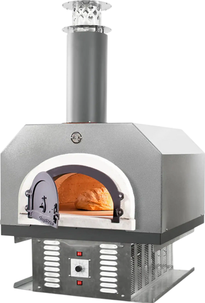 Richell Chicago Brick Oven CBO-750 Hybrid Countertop Pizza Oven Natural Gas Dual-Fuel 38" x 28" Residential Silver Vein New - CBO-O-CT-750-HYB-R-SILVER-NG-3000