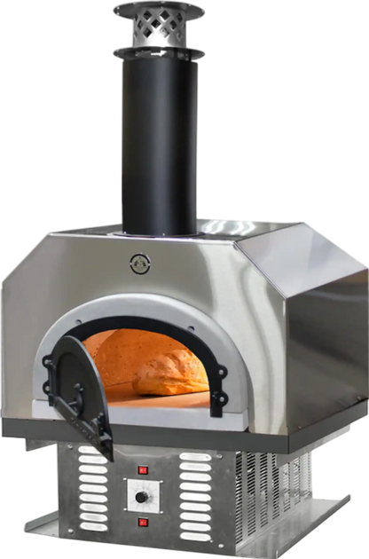 Richell Chicago Brick Oven CBO-750 Hybrid Countertop Pizza Oven Natural Gas Dual-Fuel 38" x 28" Residential Stainless Steel New - CBO-O-CT-750-HYB-R-STEEL-NG-3000