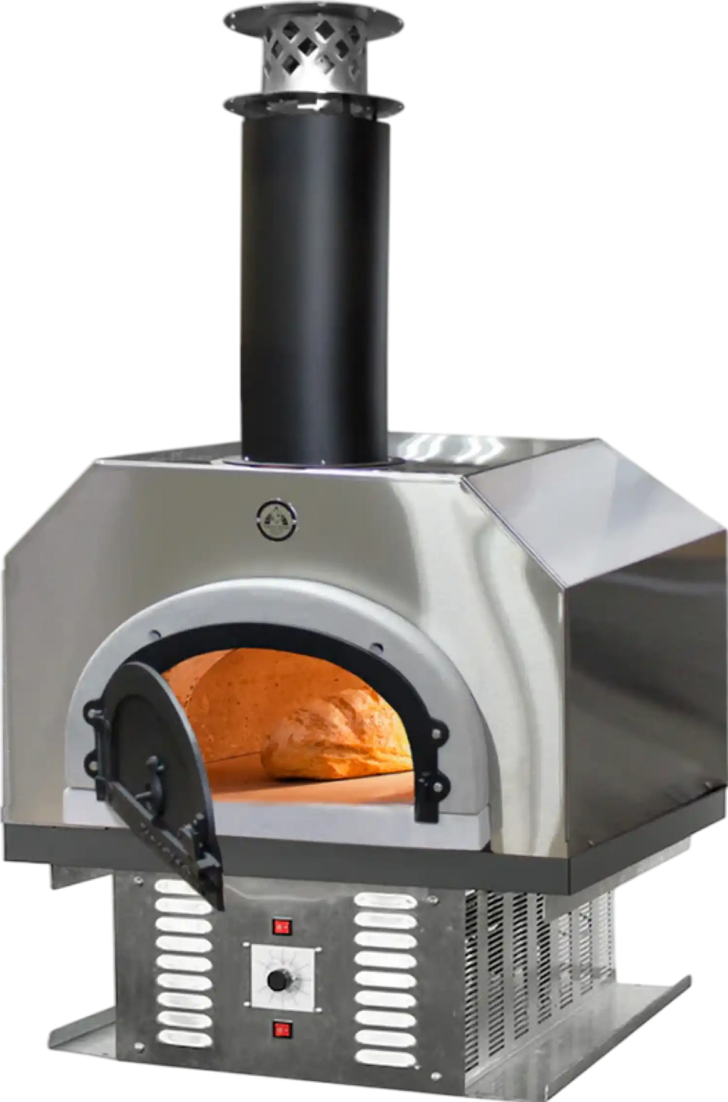 Richell Chicago Brick Oven CBO-750 Hybrid Countertop Pizza Oven Natural Gas Dual-Fuel 38" x 28" Residential Stainless Steel New - CBO-O-CT-750-HYB-R-STEEL-NG-3000