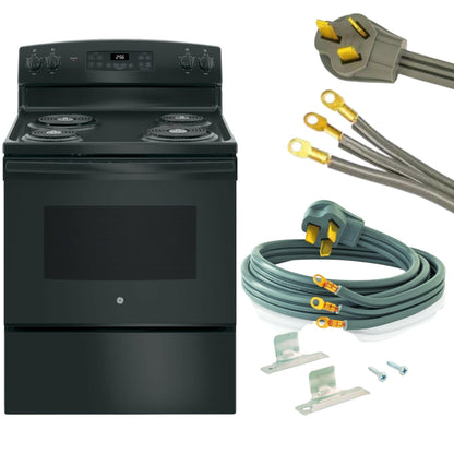 GE Electric Black Range with 3-Prong Connector - 41223003