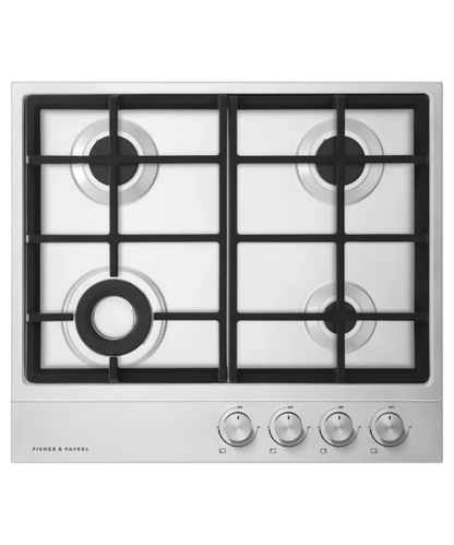 Fisher Paykel 24" Series 7 4 Burner Gas Cooktop, Natural Gas Stainless Steel - CG244DNGX1N