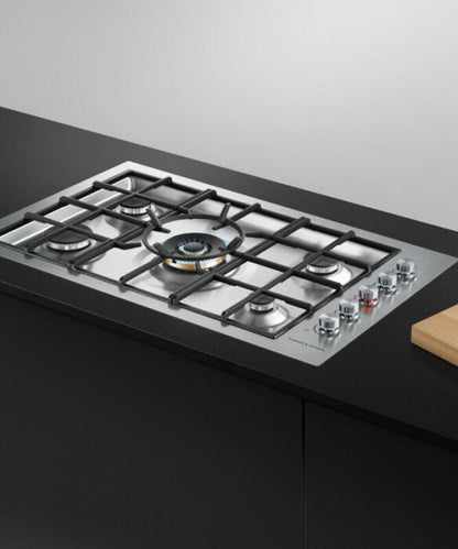 Fisher Paykel Gas on Steel Cooktop, 36", Flush Fit, LPG Other - CG365DLPRX2N