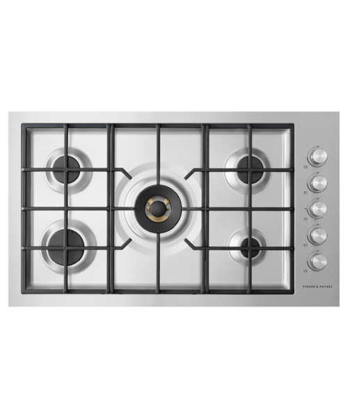 Fisher Paykel 36" Series 9 5 Burner Gas Cooktop, Natural Gas Stainless Steel - CG365DNGRX2N