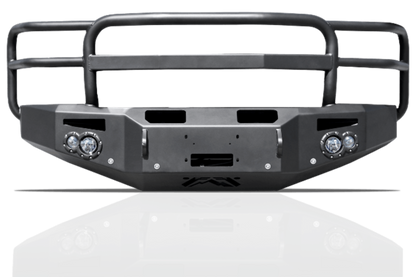 Fab Fours CH14-C3050-1 Chevy Silverado 2500/3500 2015-2019 Premium Front Bumper Sensor Winch Ready with Full Guard