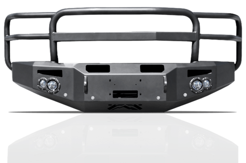 Fab Fours CH14-C3050-1 Chevy Silverado 2500/3500 2015-2019 Premium Front Bumper Sensor Winch Ready with Full Guard