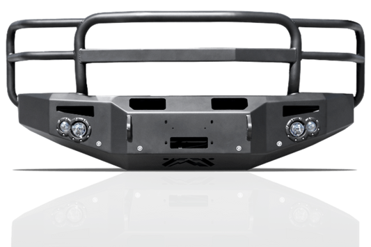 Fab Fours CH14-C3050-1 Chevy Silverado 2500/3500 2015-2019 Premium Front Bumper Sensor Winch Ready with Full Guard