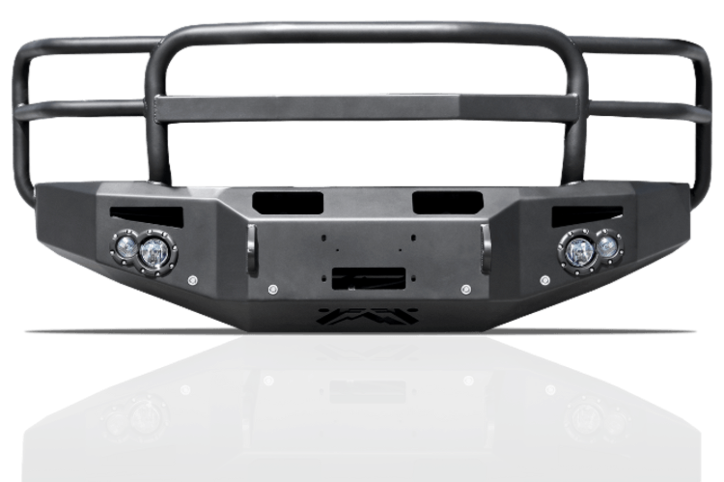 Fab Fours CH14-C3050-1 Chevy Silverado 2500/3500 2015-2019 Premium Front Bumper Sensor Winch Ready with Full Guard
