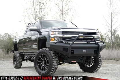 Fab Fours Black Steel Elite Pre-Runner Front Bumper 2015-2019 Chevy Silverado 2500/3500 CH14-Q3062-1