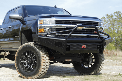 Fab Fours CH14-S3062-1 Chevy Silverado 2500/3500 2015-2019 Black Steel Front Bumper with Pre-Runner Guard