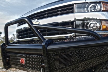 Fab Fours CH14-S3062-1 Chevy Silverado 2500/3500 2015-2019 Black Steel Front Bumper with Pre-Runner Guard