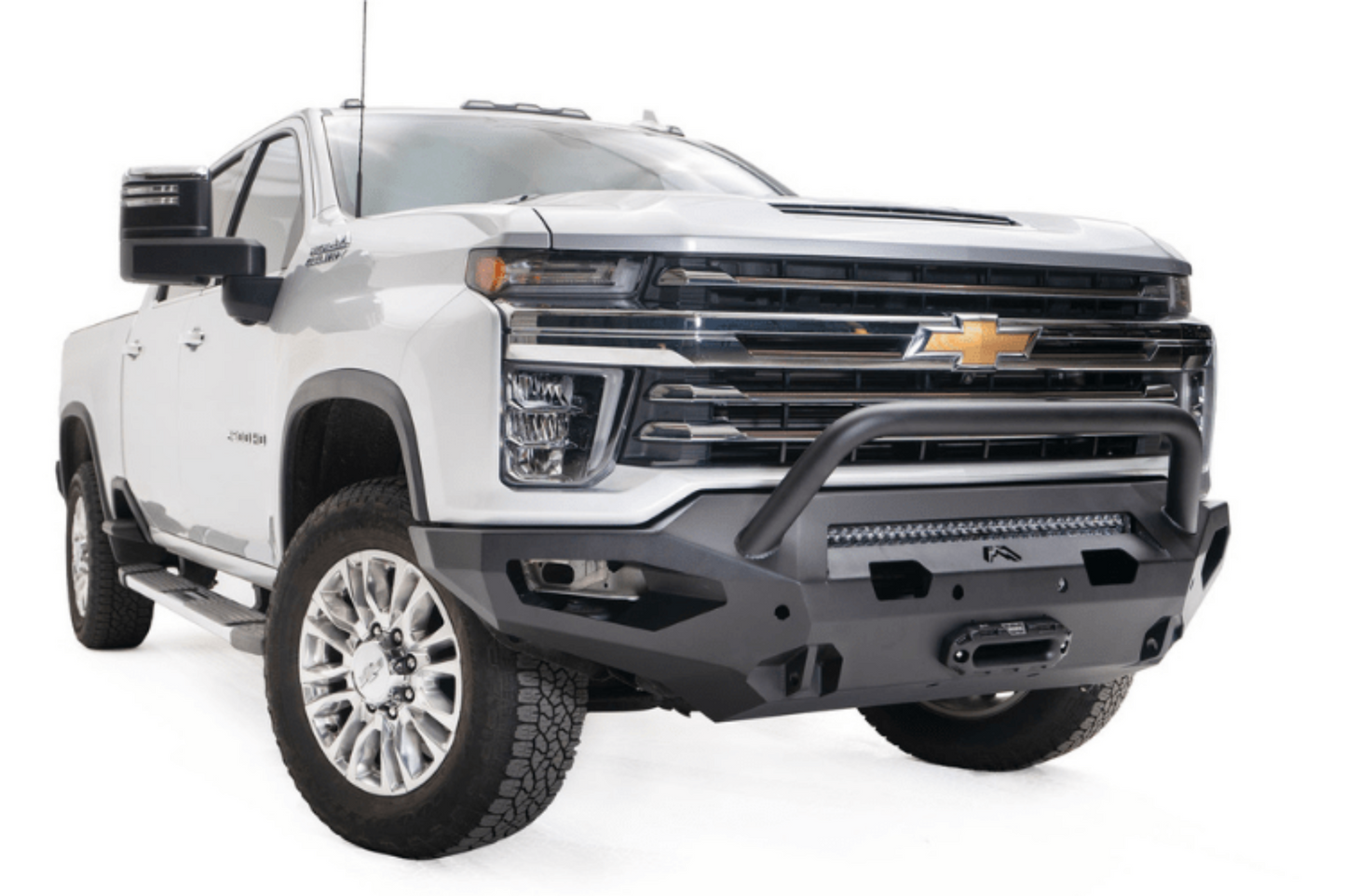 Fab Fours CH20-X4952-1 Chevy Silverado 2500/3500 HD 2020-2023 Matrix Front Bumper Winch Ready with Pre-Runner Guard