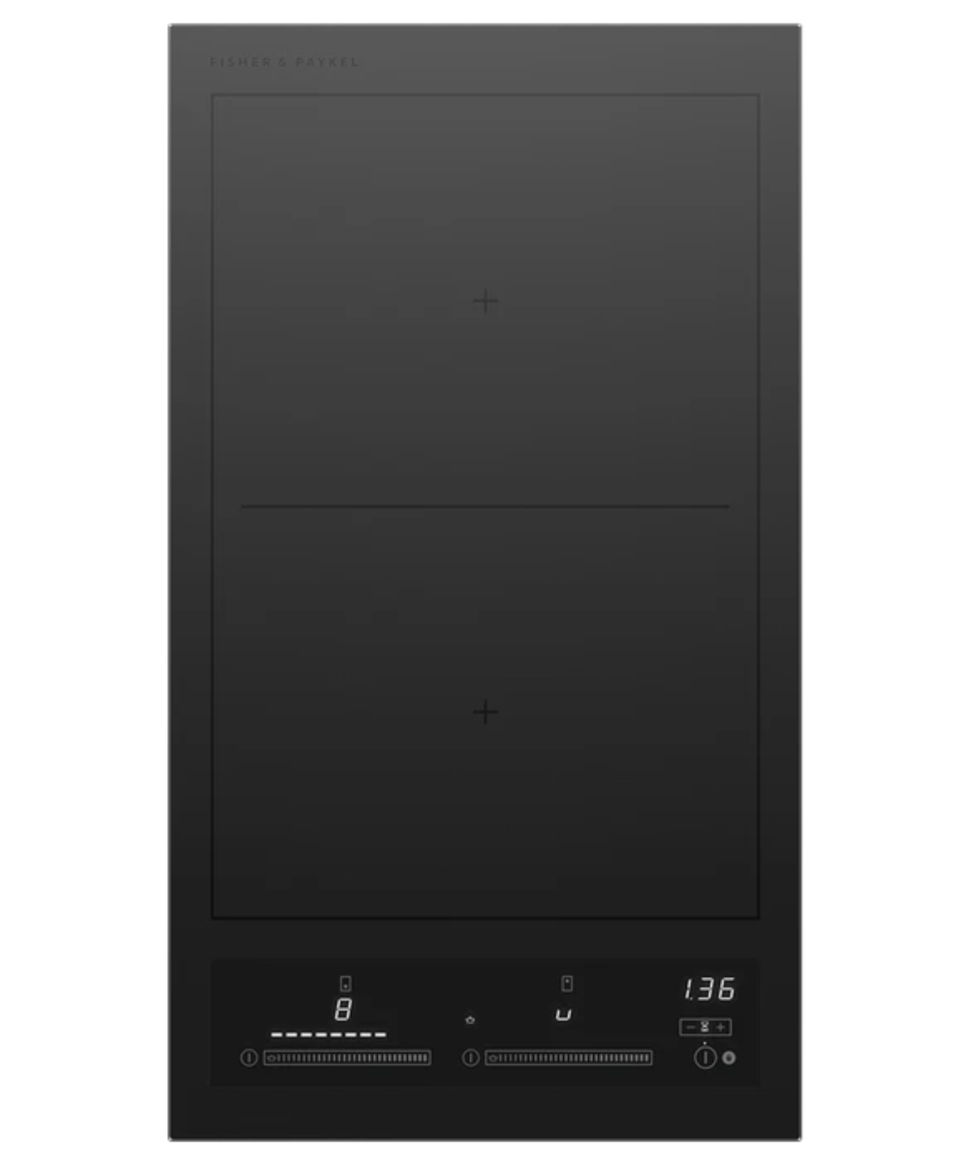 Fisher Paykel 12" Series 7 2 Zone Induction Cooktop, SmartZone Black - CI122ZDTB5