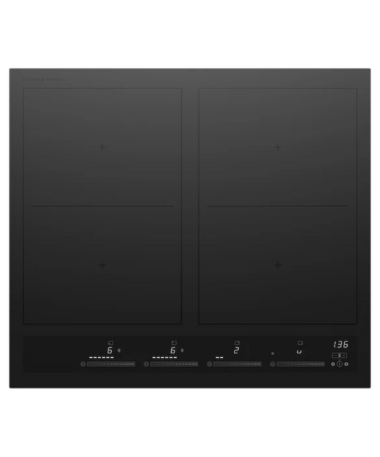 Fisher Paykel 24" Series 7 4 Zone Induction Cooktop, 2 SmartZones Black - CI244ZZDTB5