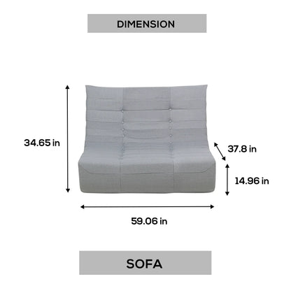 Deko Living Gray Compressed Foam Sofa  - CIF50019SOF