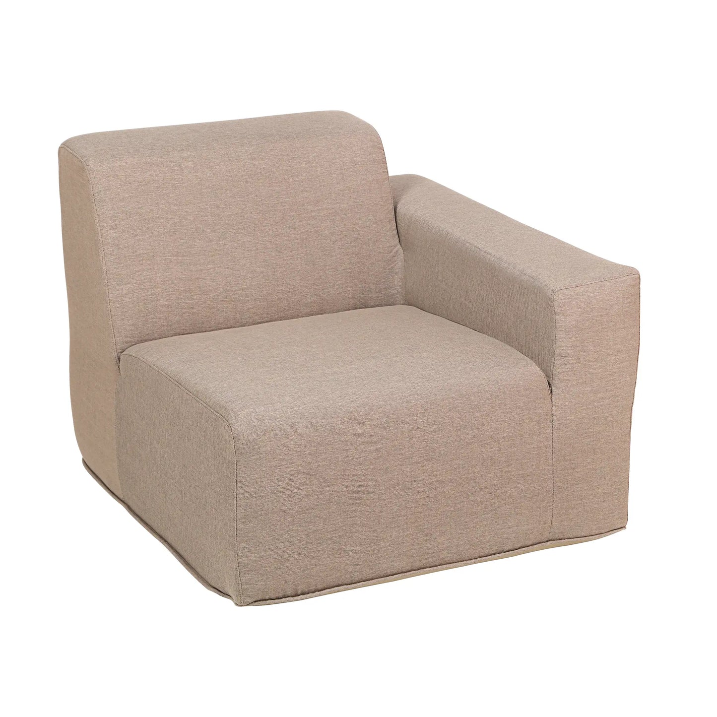 Deko Living 4 PieceSeating Brown Compressed Foam Sectional Sofa and Ottoman Set  - CIF50117