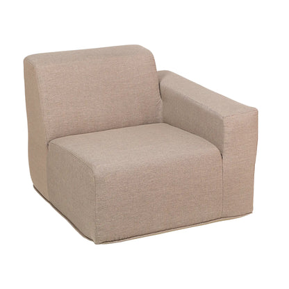 Deko Living 4 PieceSeating Brown Compressed Foam Sectional Sofa and Ottoman Set  - CIF50117