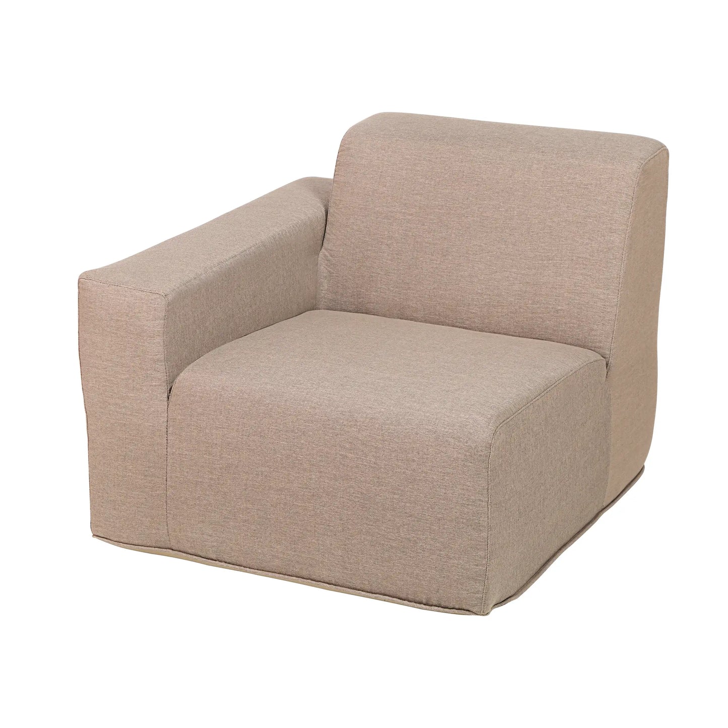 Deko Living 4 PieceSeating Brown Compressed Foam Sectional Sofa and Ottoman Set  - CIF50117