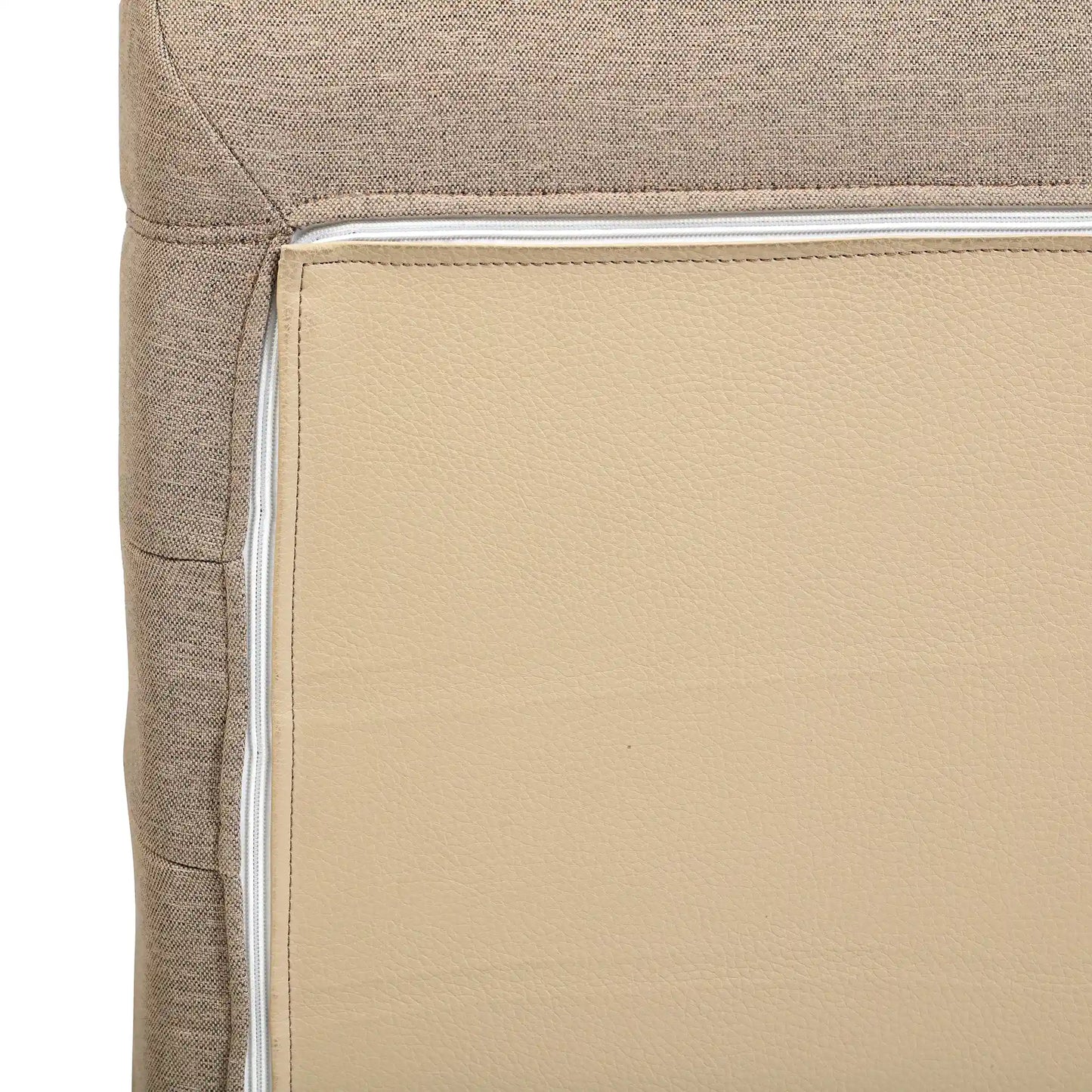 Deko Living 3 Piece Brown Compressed Foam Sectional Sofa Lounger and Table Set  - CIF50118